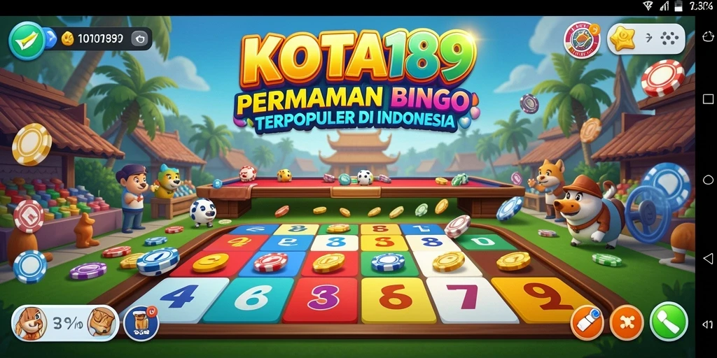 Tampilan gameplay Bingo yang menarik dan penuh warna di KOTA189.