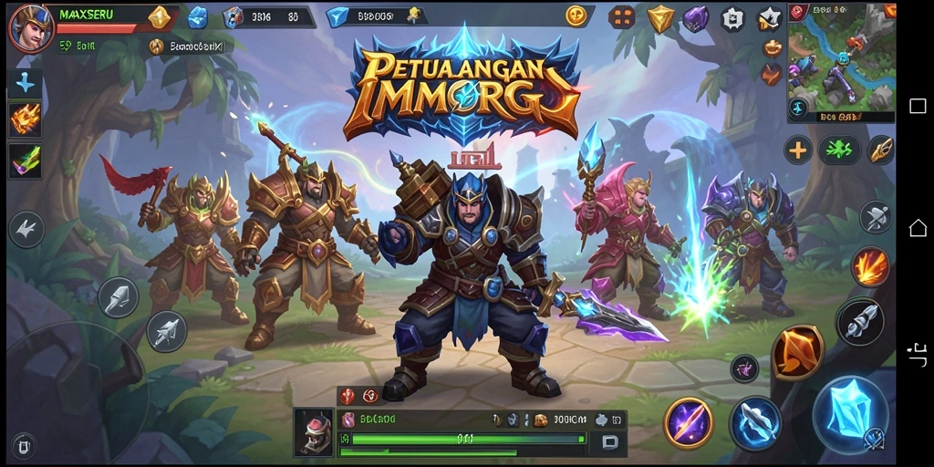 Screenshot MAXSERU yang menampilkan pertarungan seru antar pemain di dunia MMORPG.