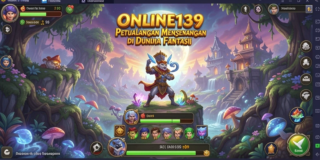 Screenshot utama dari <strong>ONLINE138</strong> menunjukkan aksi seru dalam pertempuran petualangan.