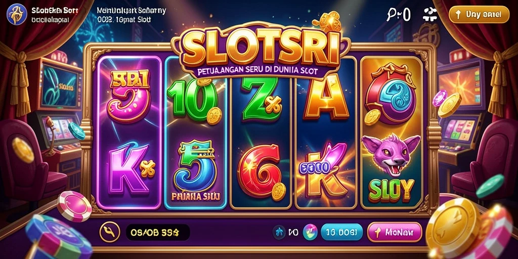 Tampilan gameplay SLOTSRI yang mendebarkan dan penuh warna.