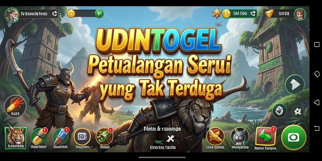 Tampilan gameplay petualangan seru di UDINTOGEL.
